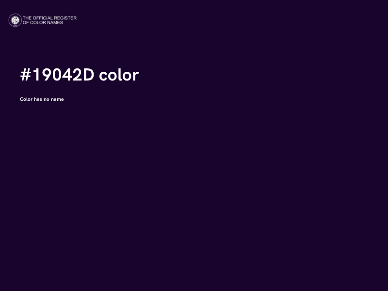 #19042D color image