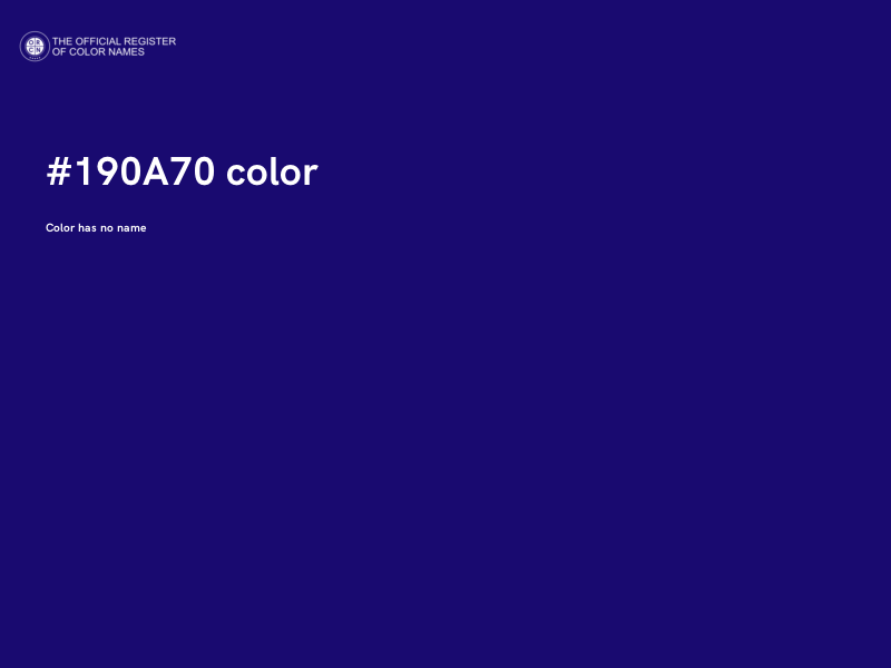 #190A70 color image