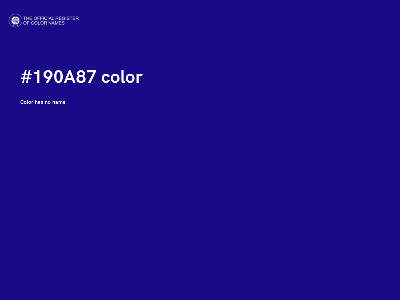 #190A87 color image