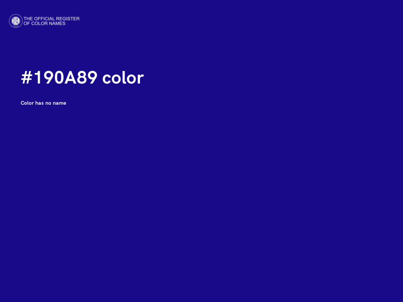 #190A89 color image