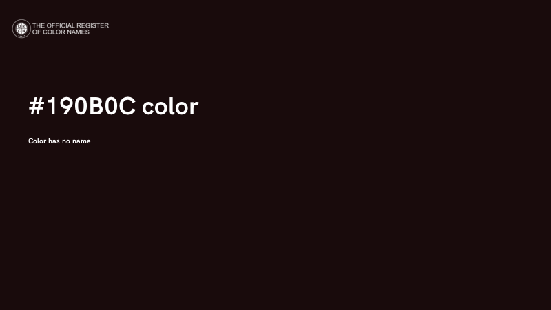 #190B0C color image