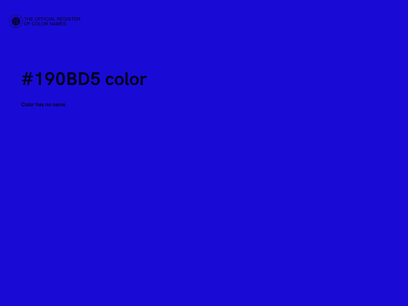 #190BD5 color image