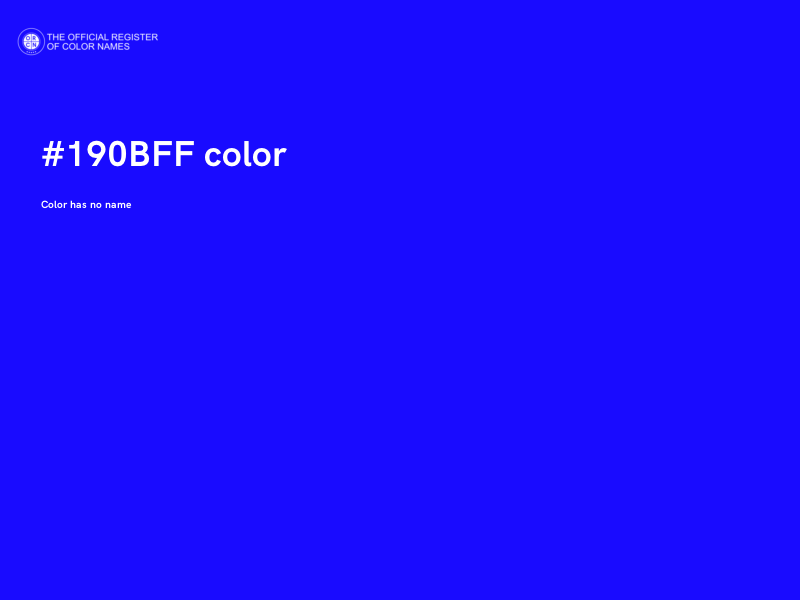 #190BFF color image