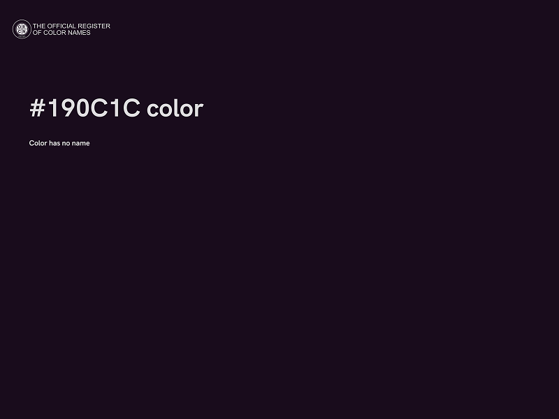 #190C1C color image