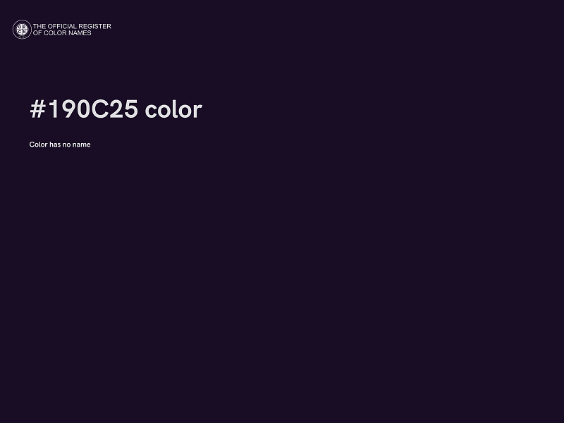 #190C25 color image