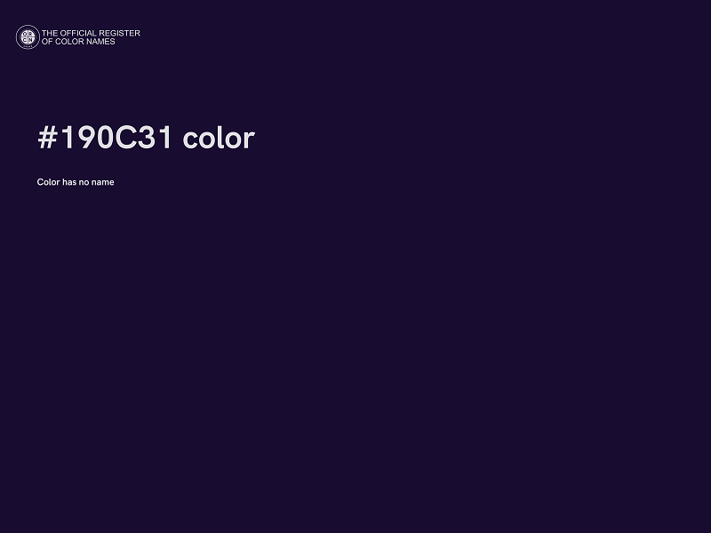 #190C31 color image