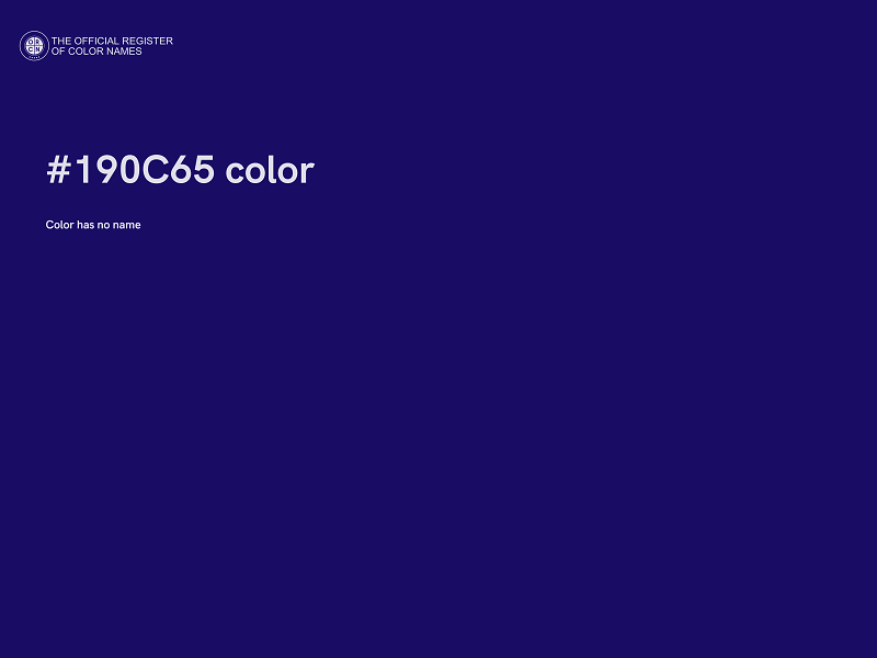 #190C65 color image
