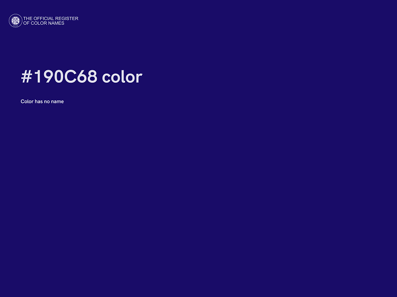 #190C68 color image