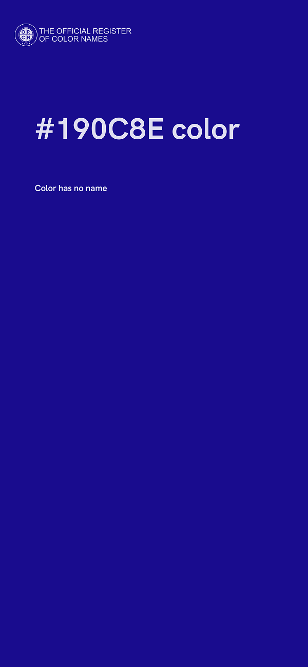 #190C8E color image
