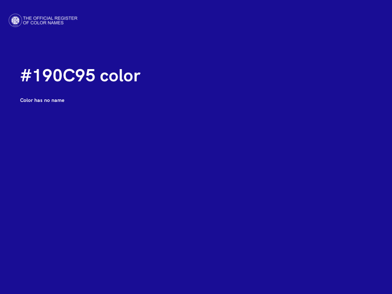 #190C95 color image