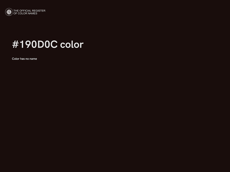 #190D0C color image