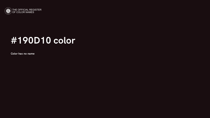 #190D10 color image