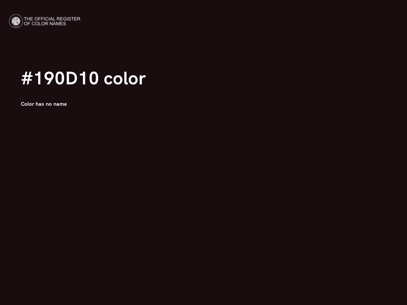 #190D10 color image