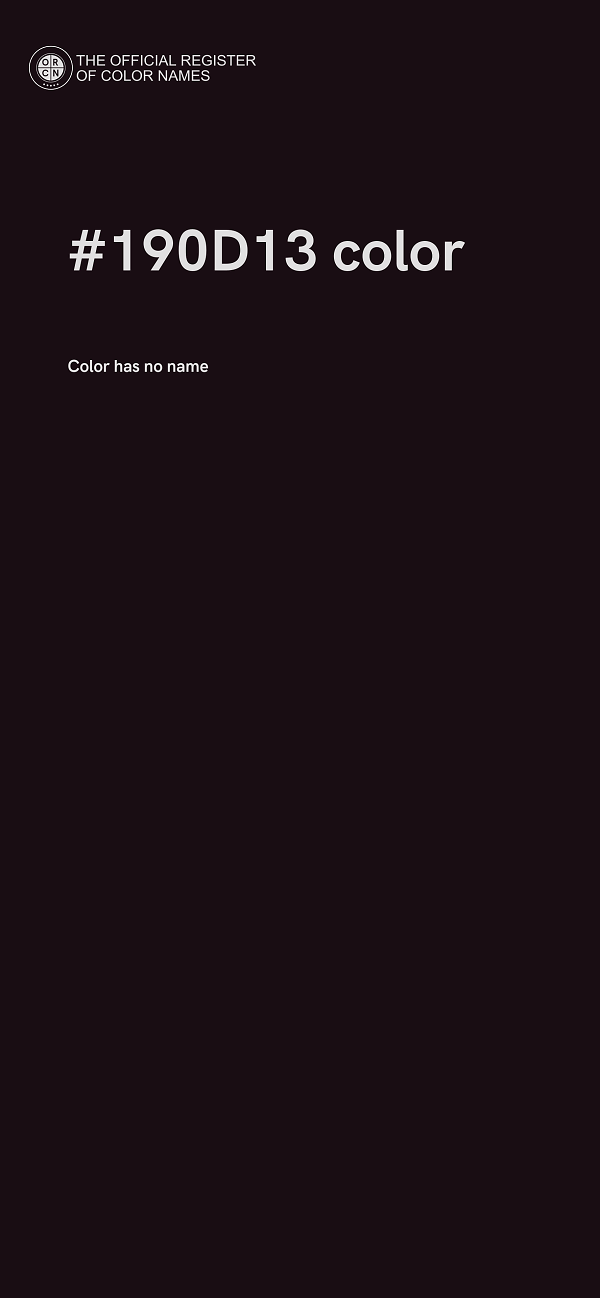 #190D13 color image