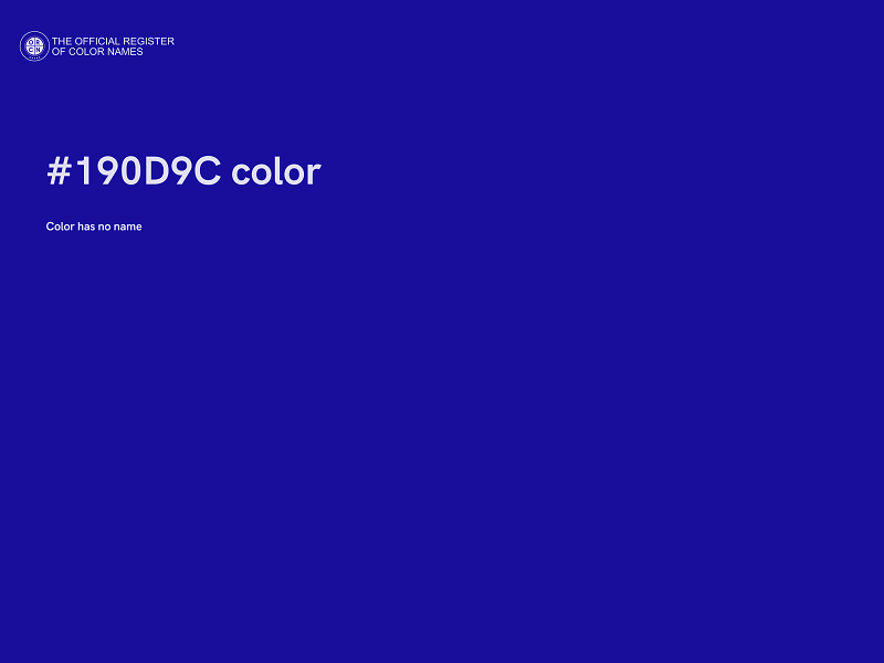 #190D9C color image