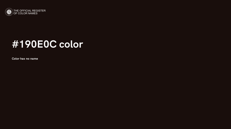#190E0C color image