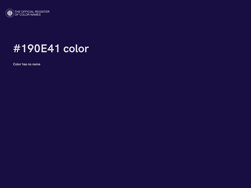 #190E41 color image