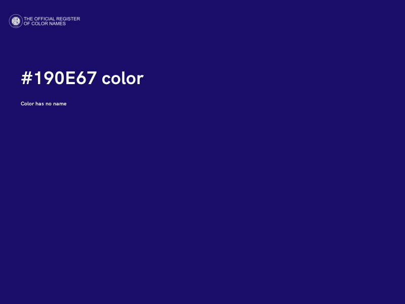 #190E67 color image
