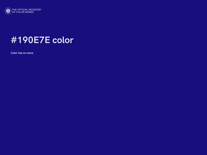 #190E7E color image