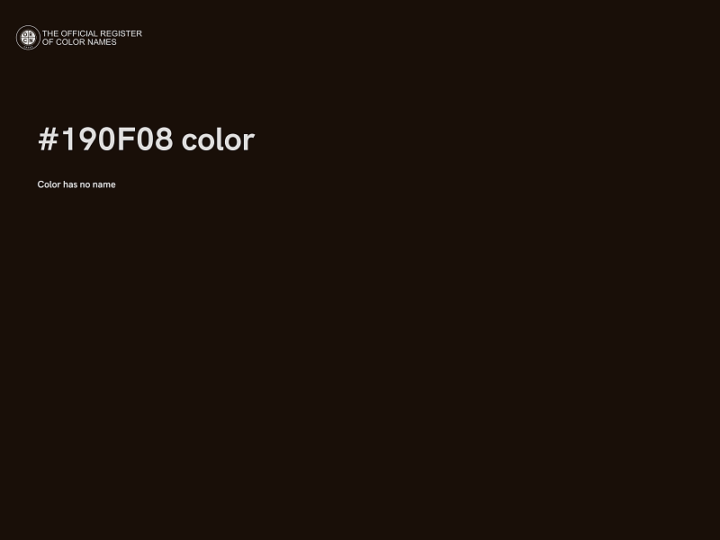 #190F08 color image