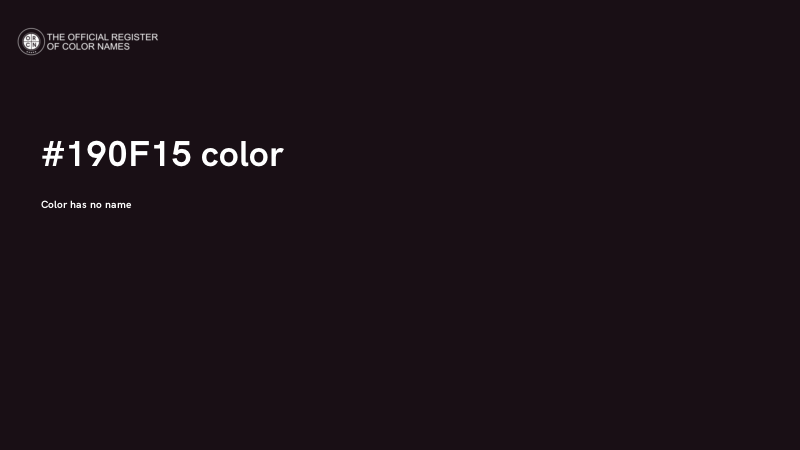 #190F15 color image