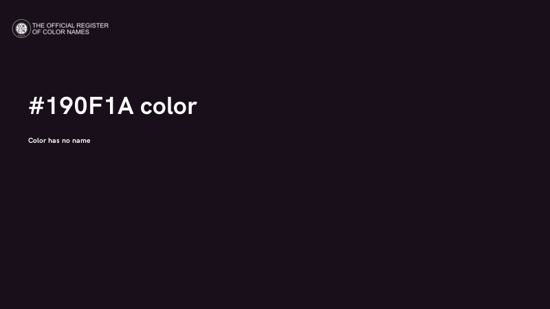 #190F1A color image