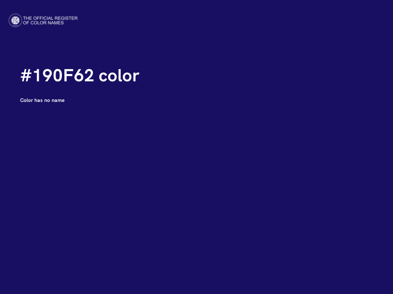 #190F62 color image