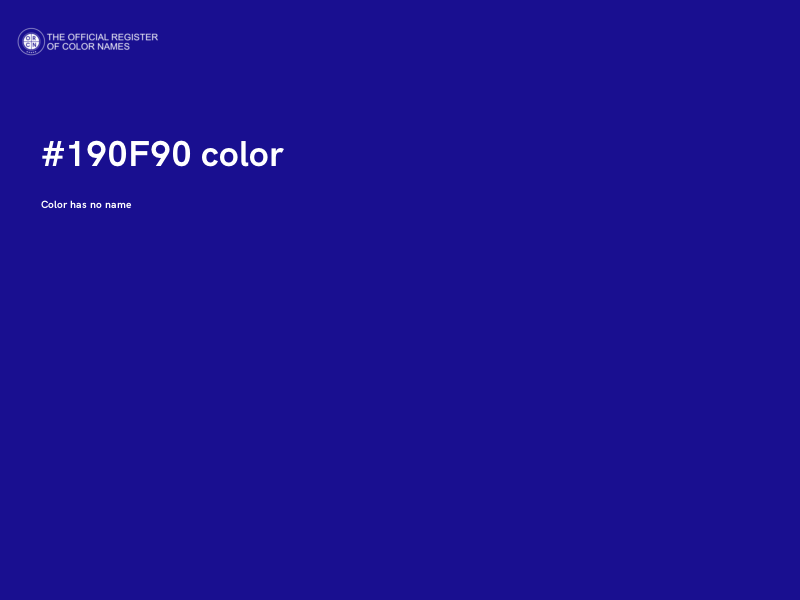 #190F90 color image