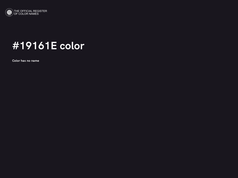 #19161E color image