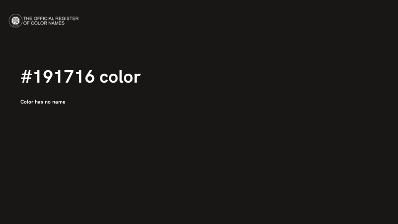 #191716 color image