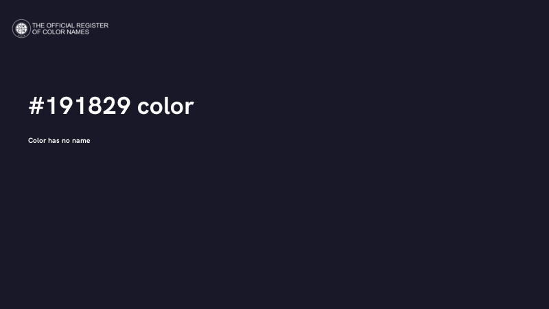 #191829 color image