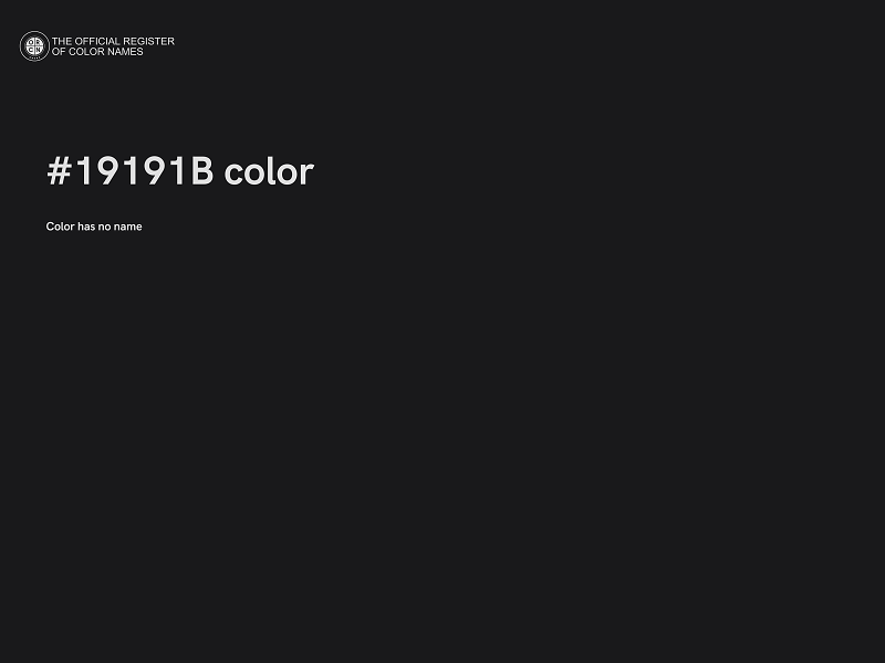 #19191B color image
