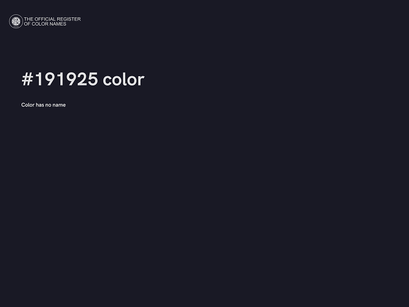 #191925 color image