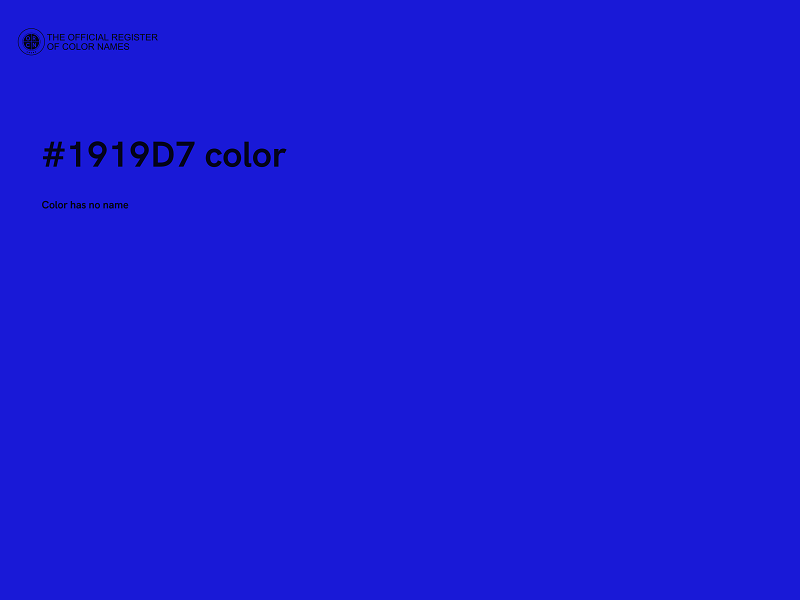 #1919D7 color image