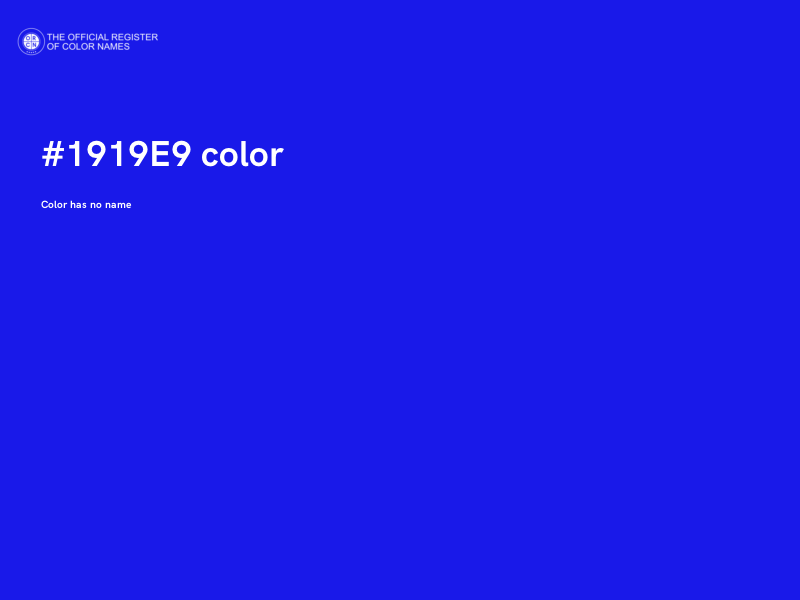 #1919E9 color image