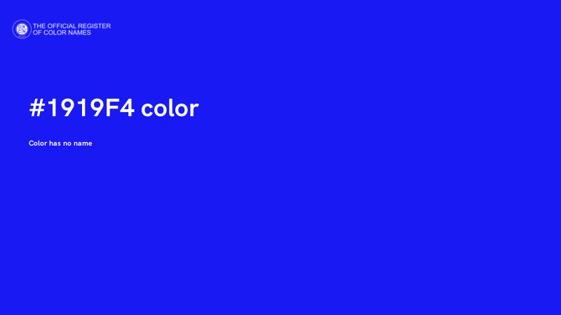 #1919F4 color image