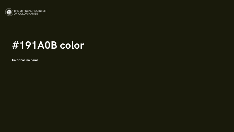 #191A0B color image