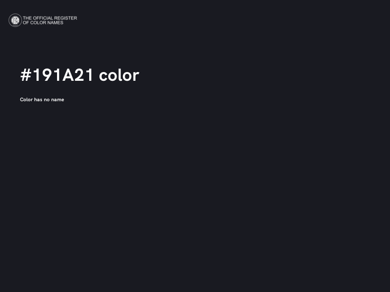 #191A21 color image