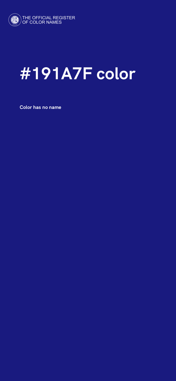 #191A7F color image