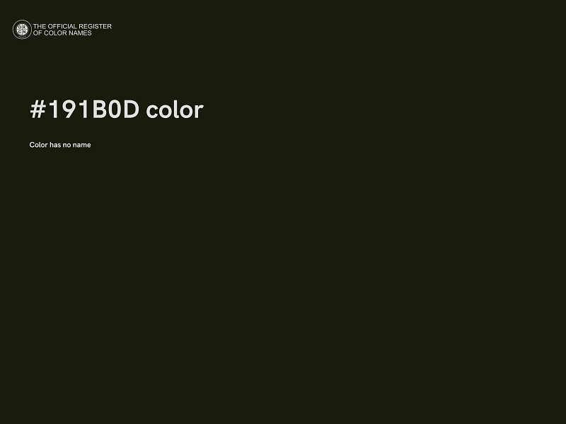 #191B0D color image