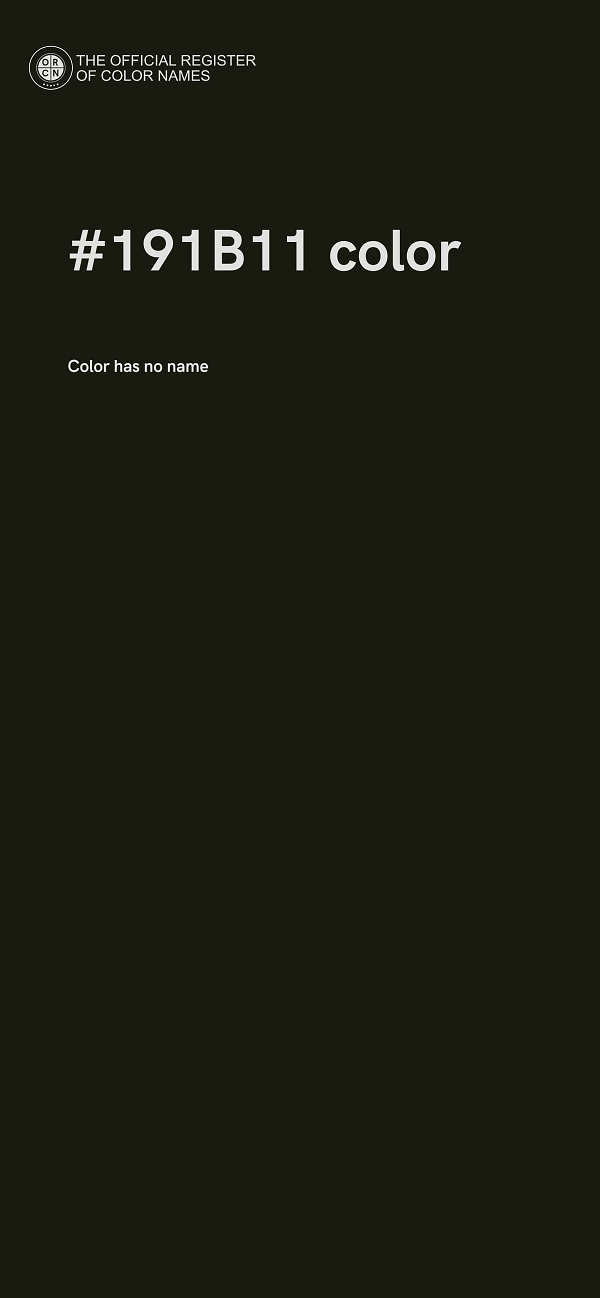 #191B11 color image