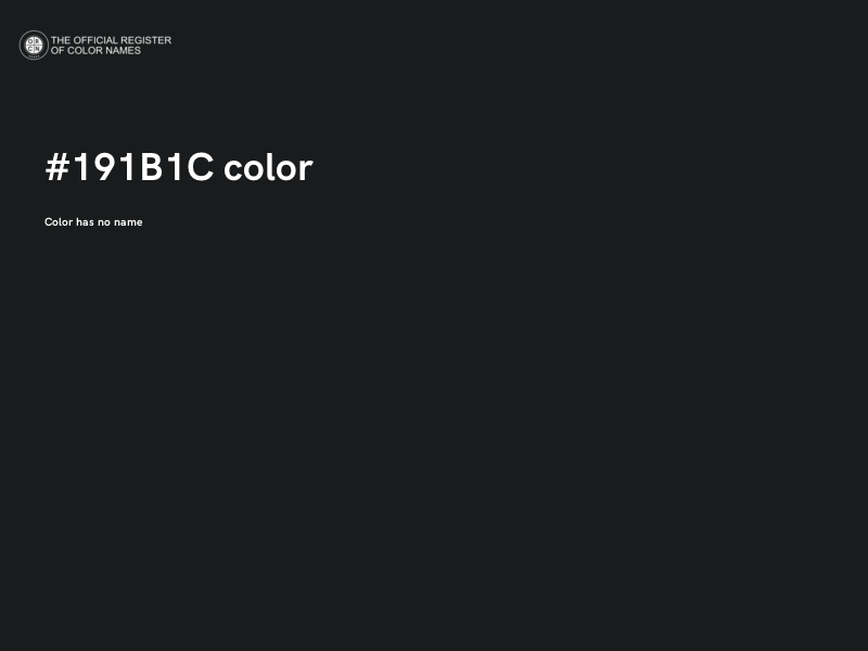 #191B1C color image