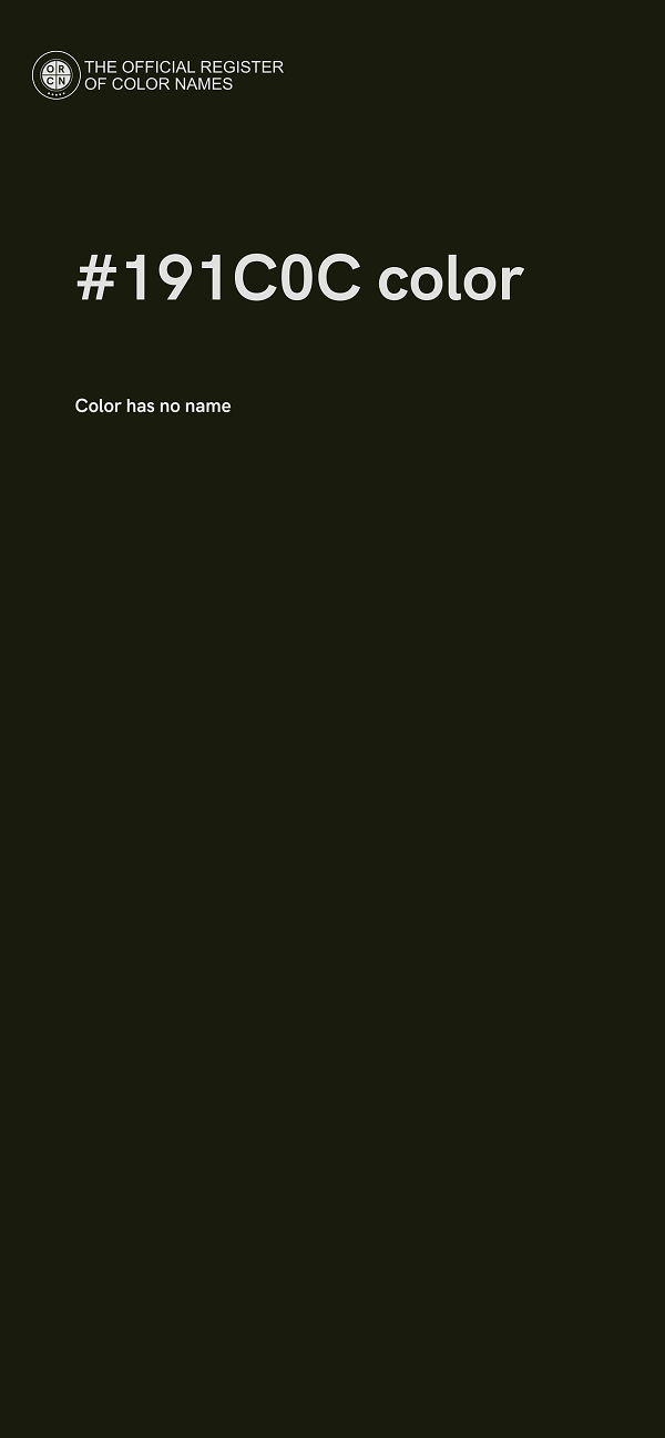 #191C0C color image