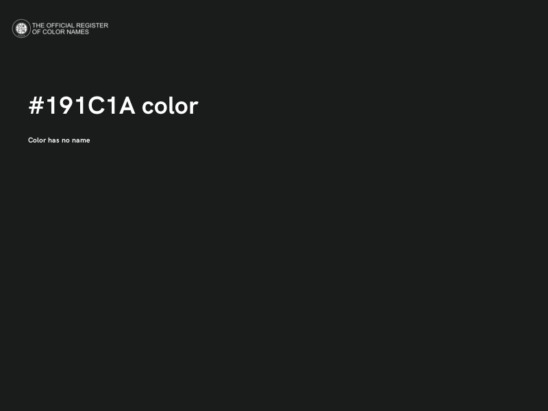 #191C1A color image