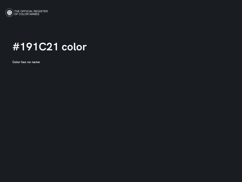 #191C21 color image