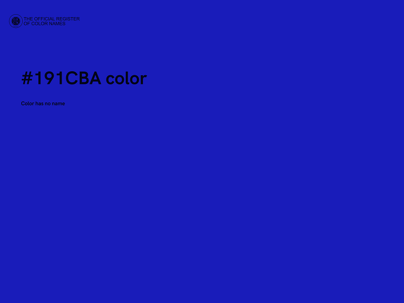 #191CBA color image