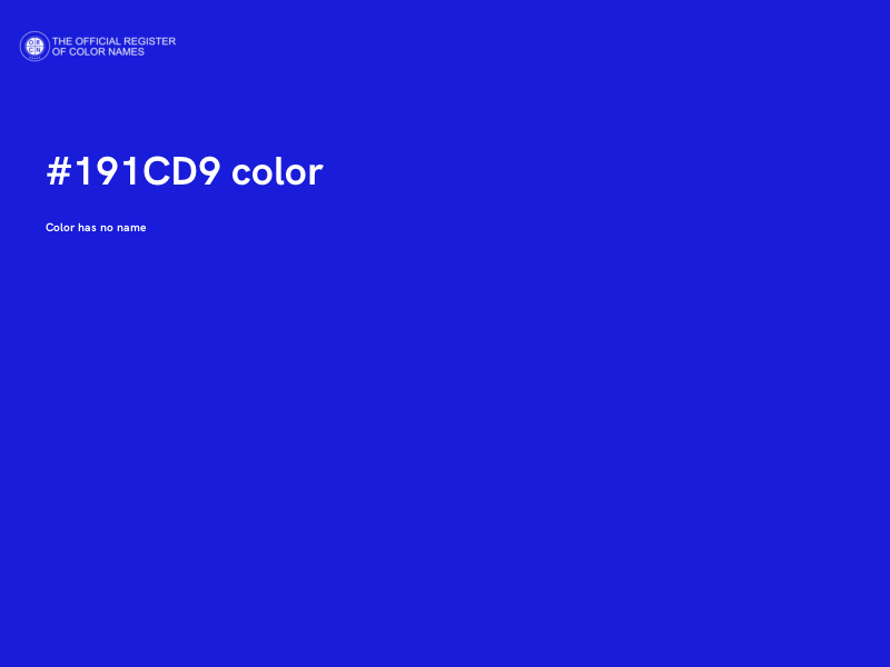 #191CD9 color image