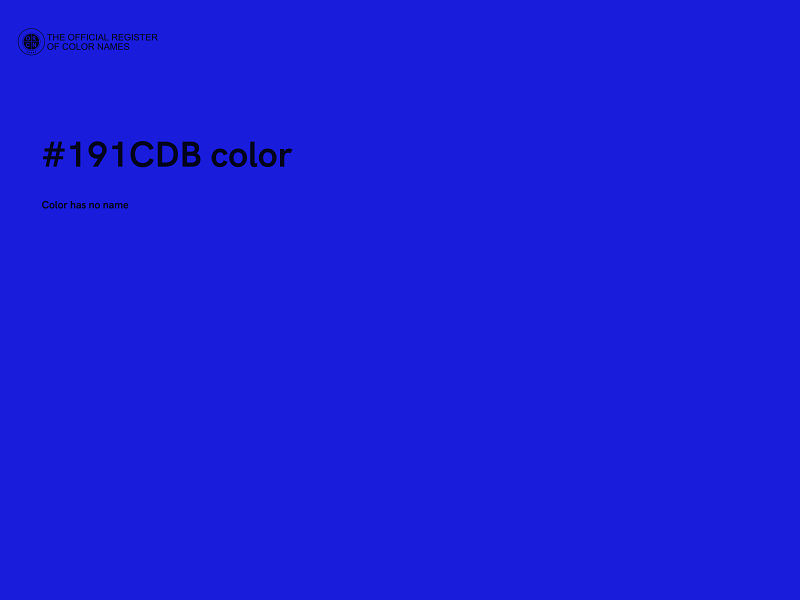 #191CDB color image