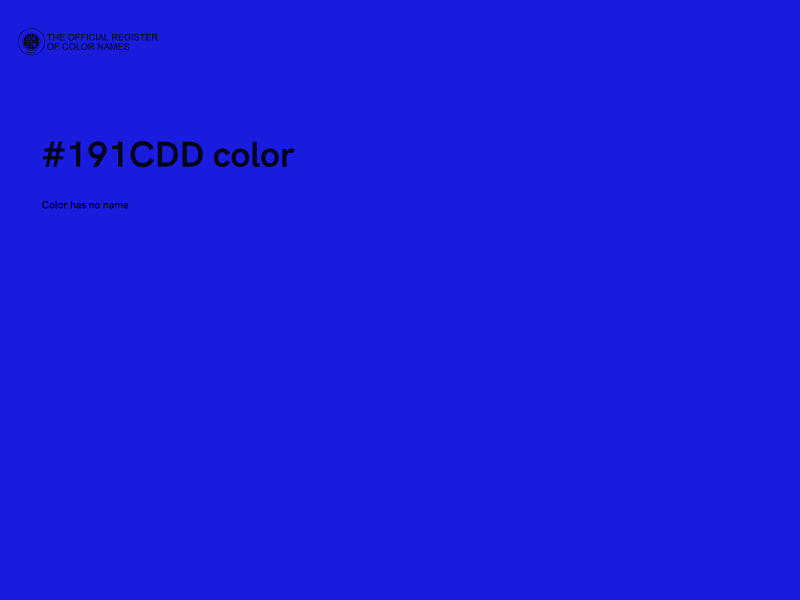 #191CDD color image
