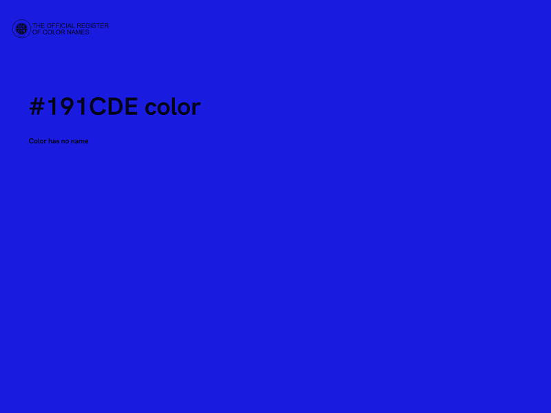 #191CDE color image